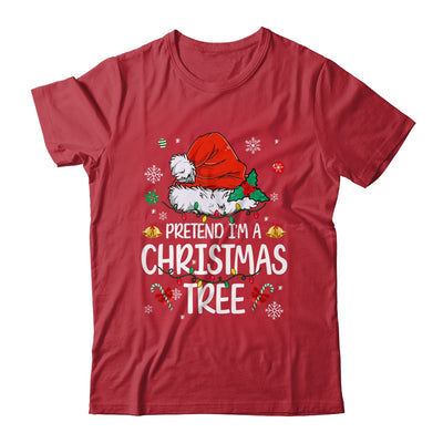 Pretend I'm A Christmas Tree Funny Lazy Halloween Costume Shirt & Sweatshirt | teecentury