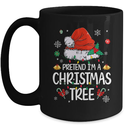 Pretend I'm A Christmas Tree Funny Lazy Halloween Costume Mug | teecentury
