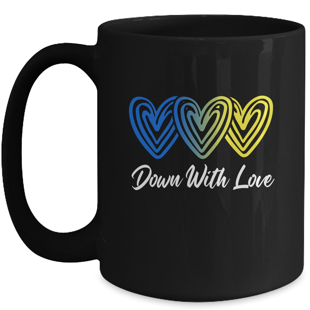 Pretty Down With Love World Down Syndrome Awareness Day Mug | teecentury