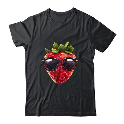 Pretty Strawberry Costume With Glasses For Fruits Lovers Shirt & Tank Top | teecentury