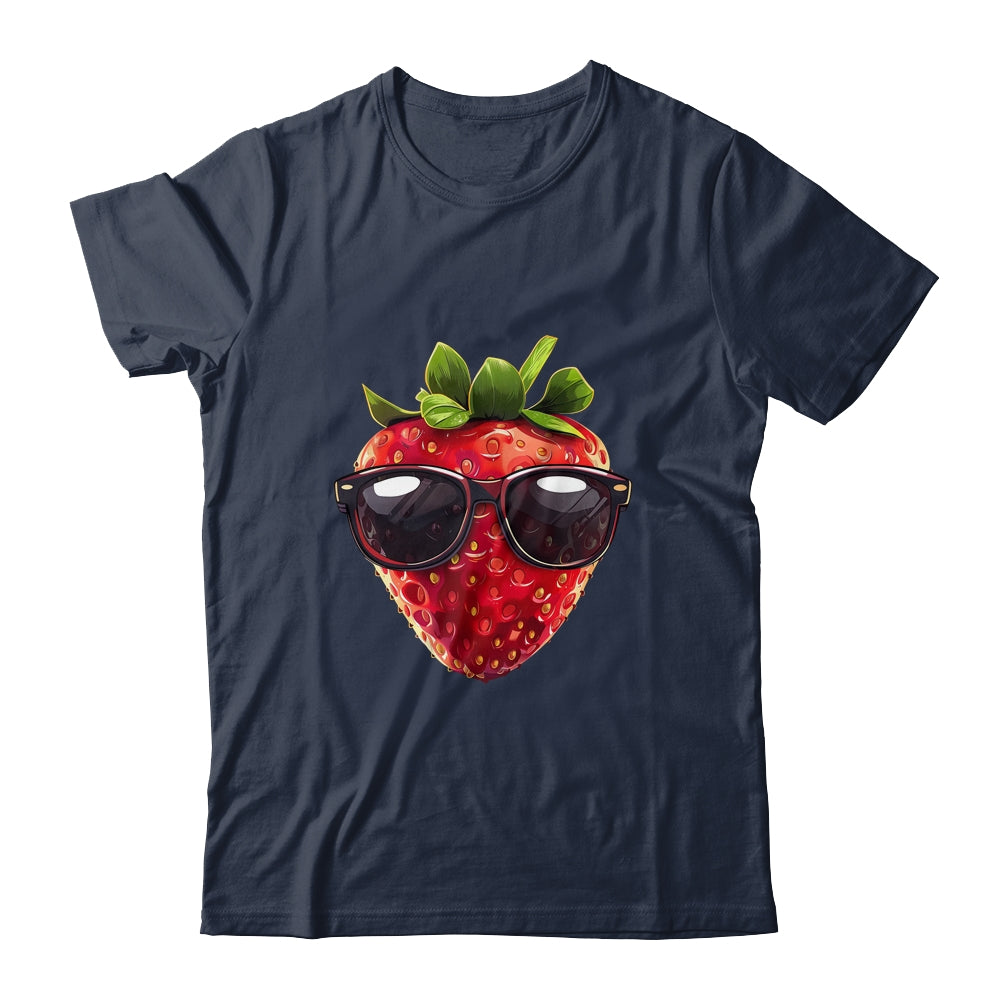Pretty Strawberry Costume With Glasses For Fruits Lovers Shirt & Tank Top | teecentury