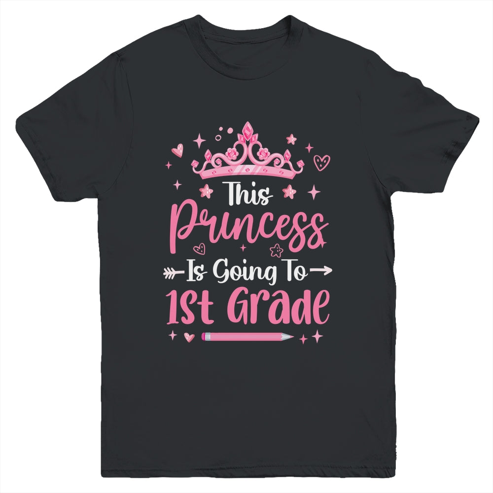 Princess Going To 1st Grade For Girls Kids Back To School Youth Shirt | teecentury