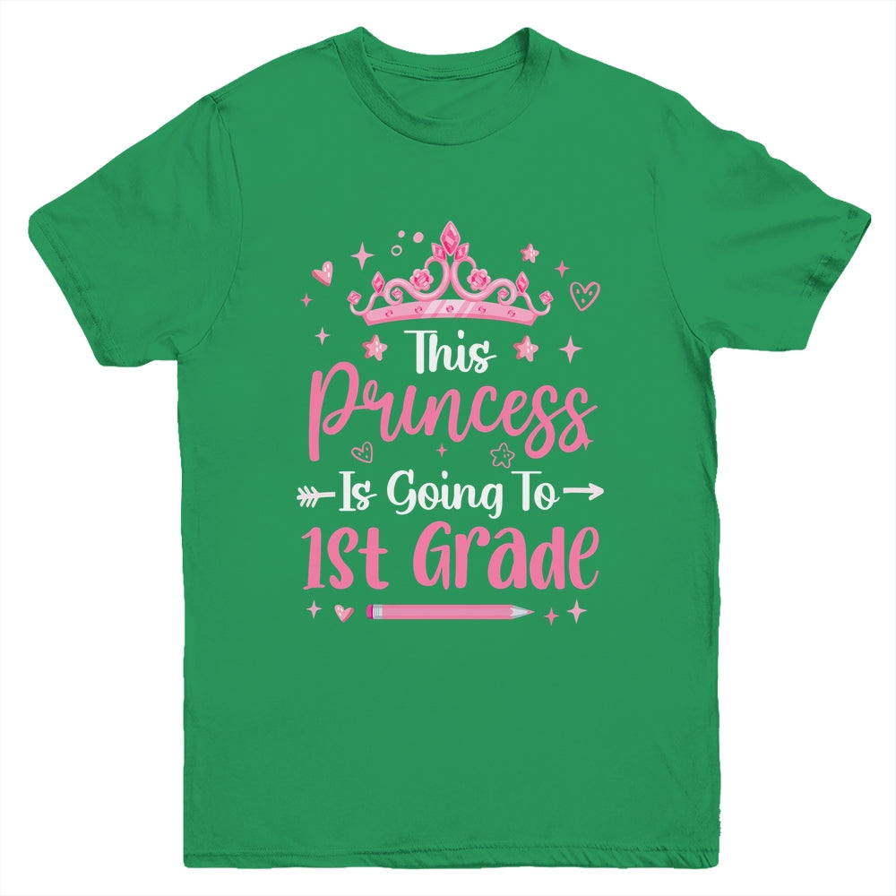 Princess Going To 1st Grade For Girls Kids Back To School Youth Shirt | teecentury