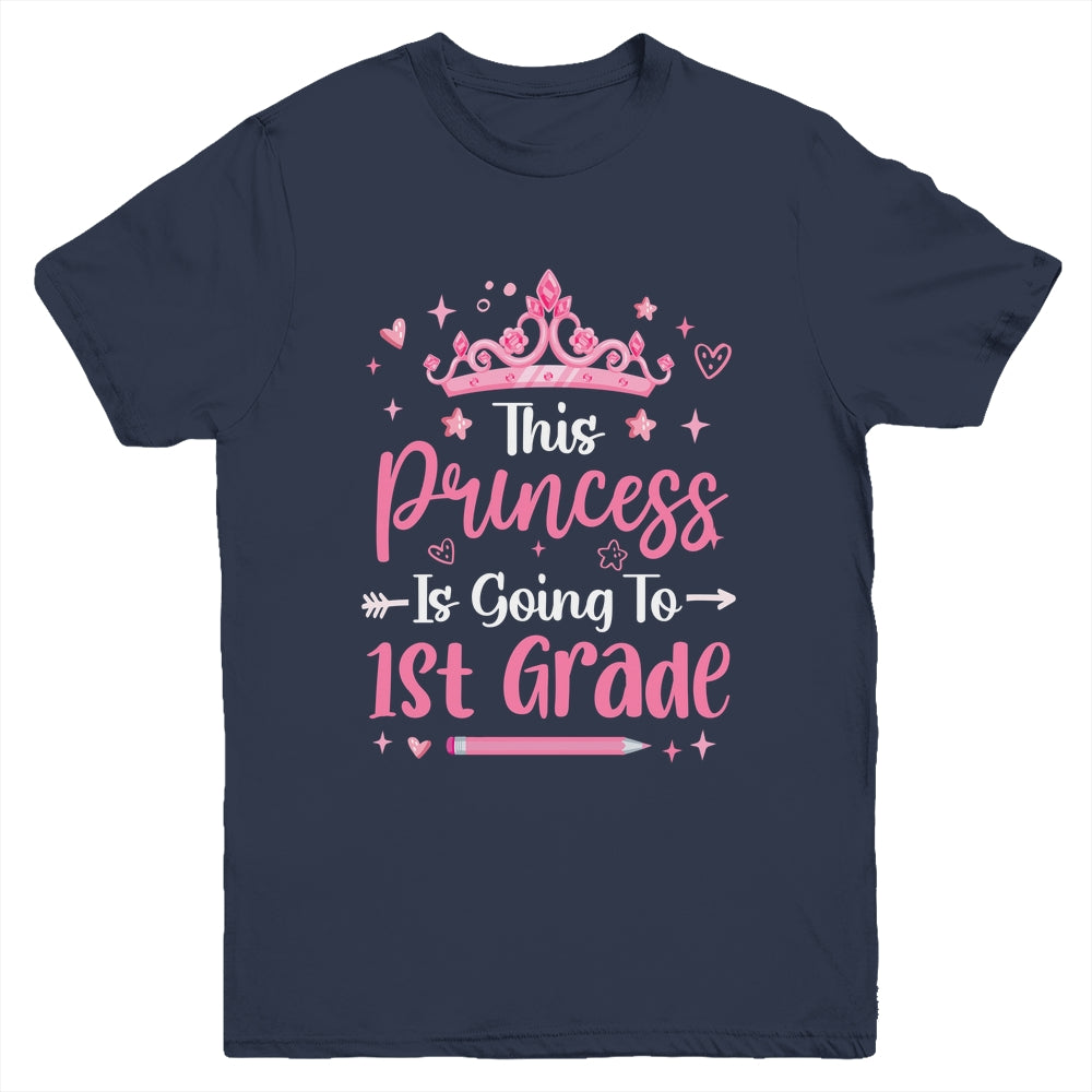 Princess Going To 1st Grade For Girls Kids Back To School Youth Shirt | teecentury