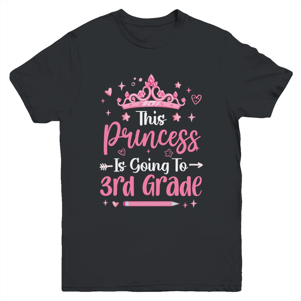 Princess Going To 3rd Grade For Girls Kids Back To School Youth Shirt | teecentury