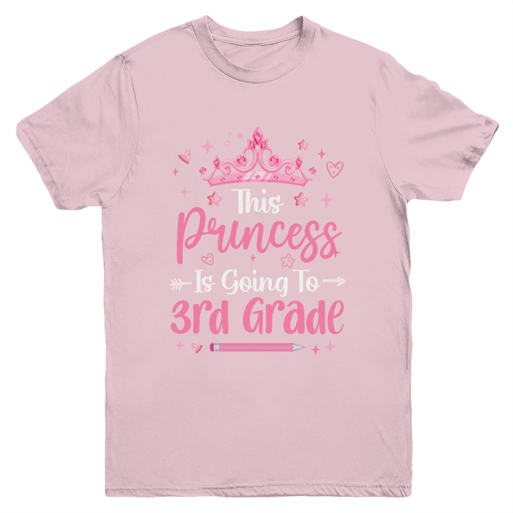 Princess Going To 3rd Grade For Girls Kids Back To School Youth Shirt | teecentury