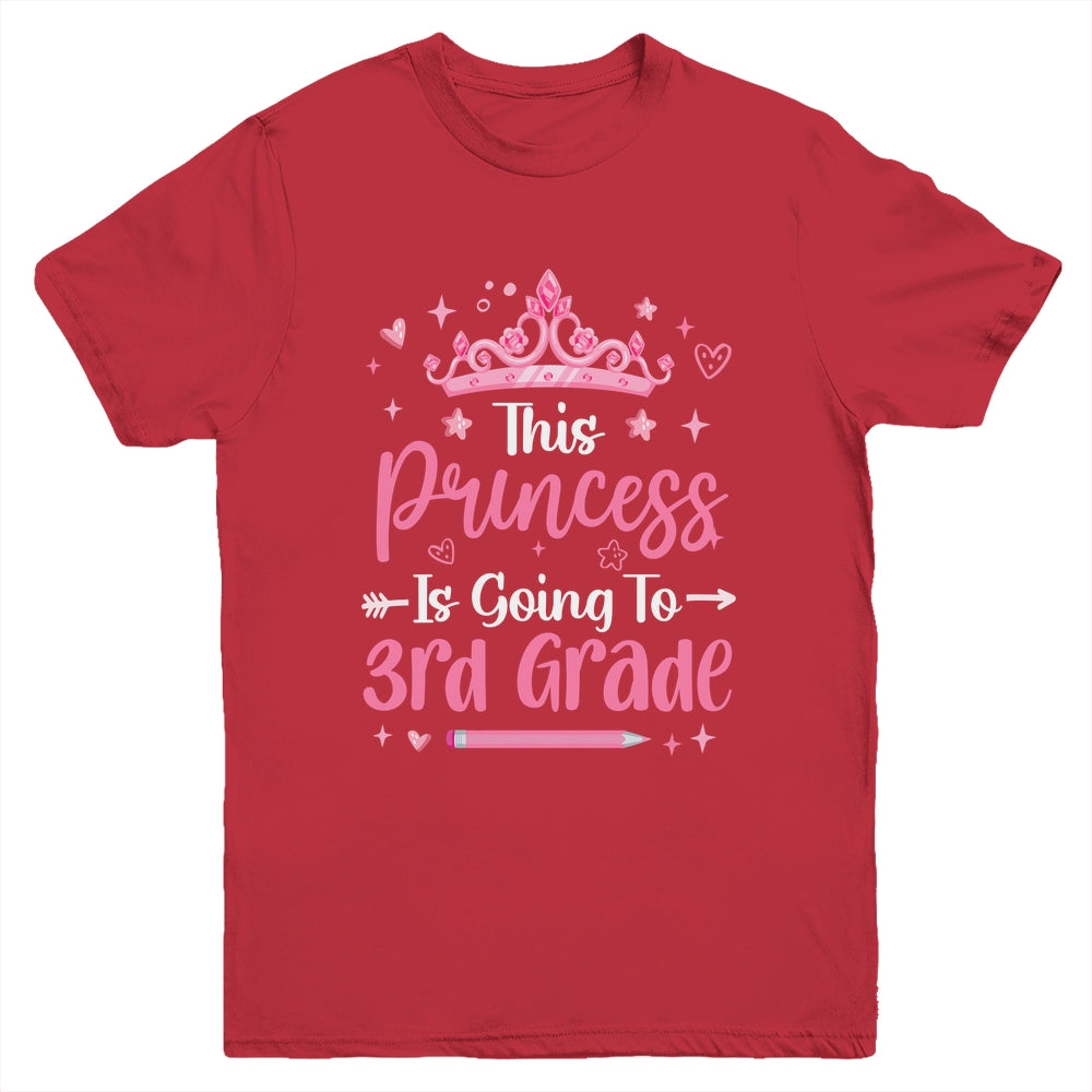 Princess Going To 3rd Grade For Girls Kids Back To School Youth Shirt | teecentury