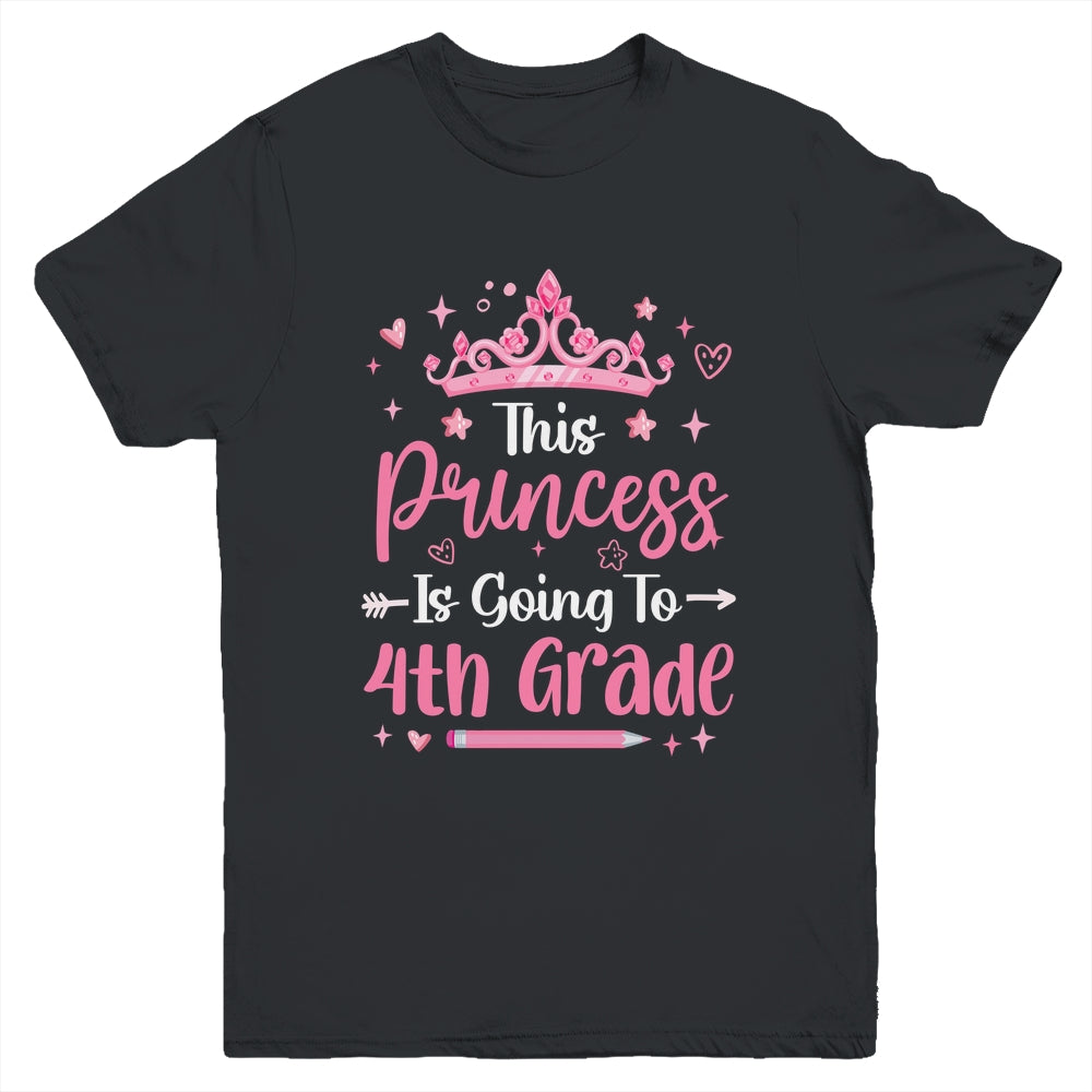 Princess Going To 4th Grade For Girls Kids Back To School Youth Shirt | teecentury