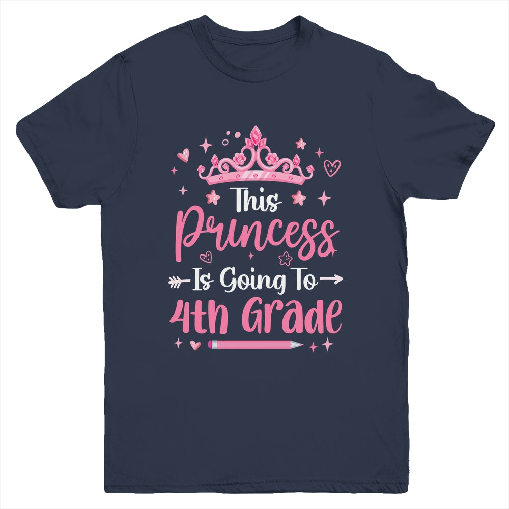 Princess Going To 4th Grade For Girls Kids Back To School Youth Shirt | teecentury