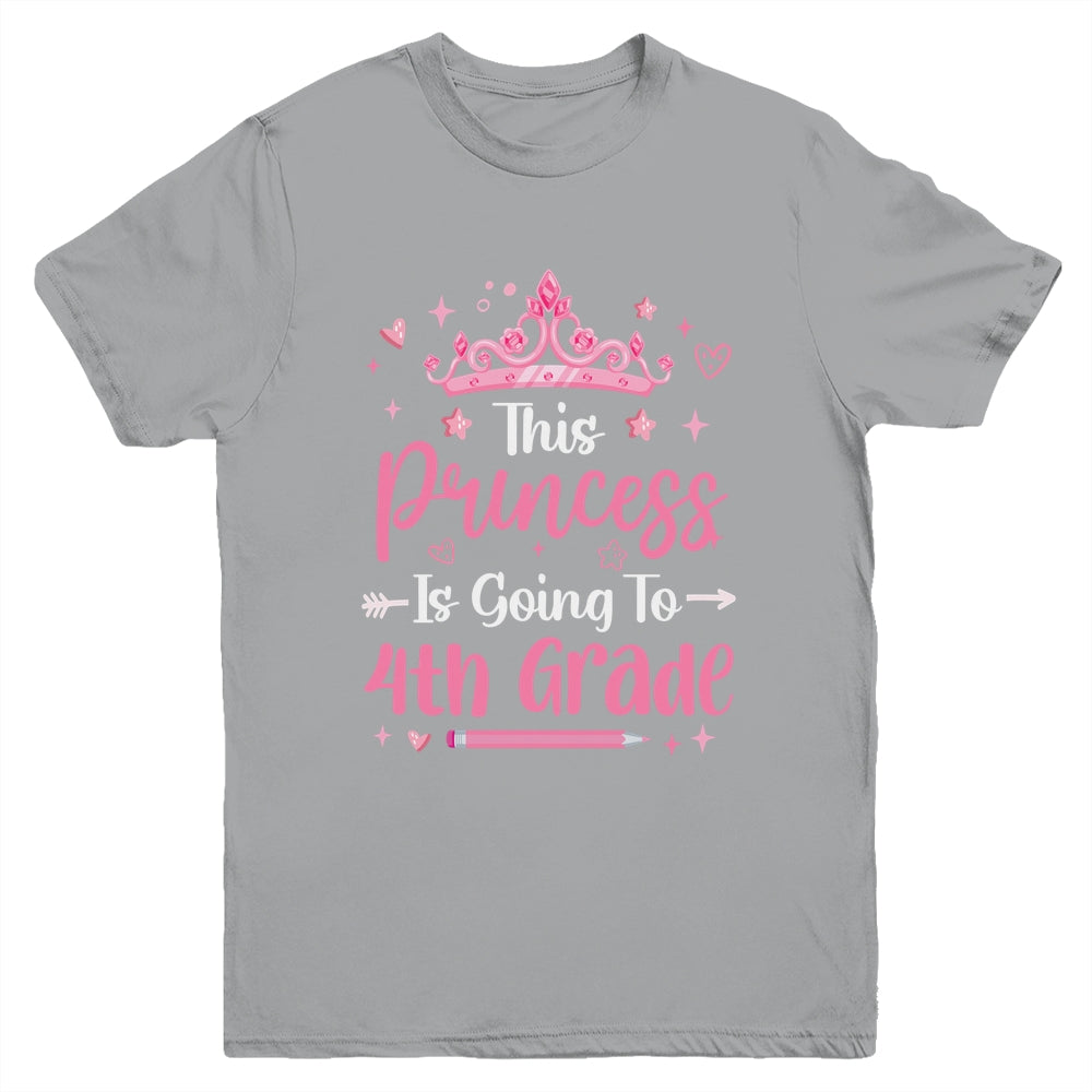 Princess Going To 4th Grade For Girls Kids Back To School Youth Shirt | teecentury