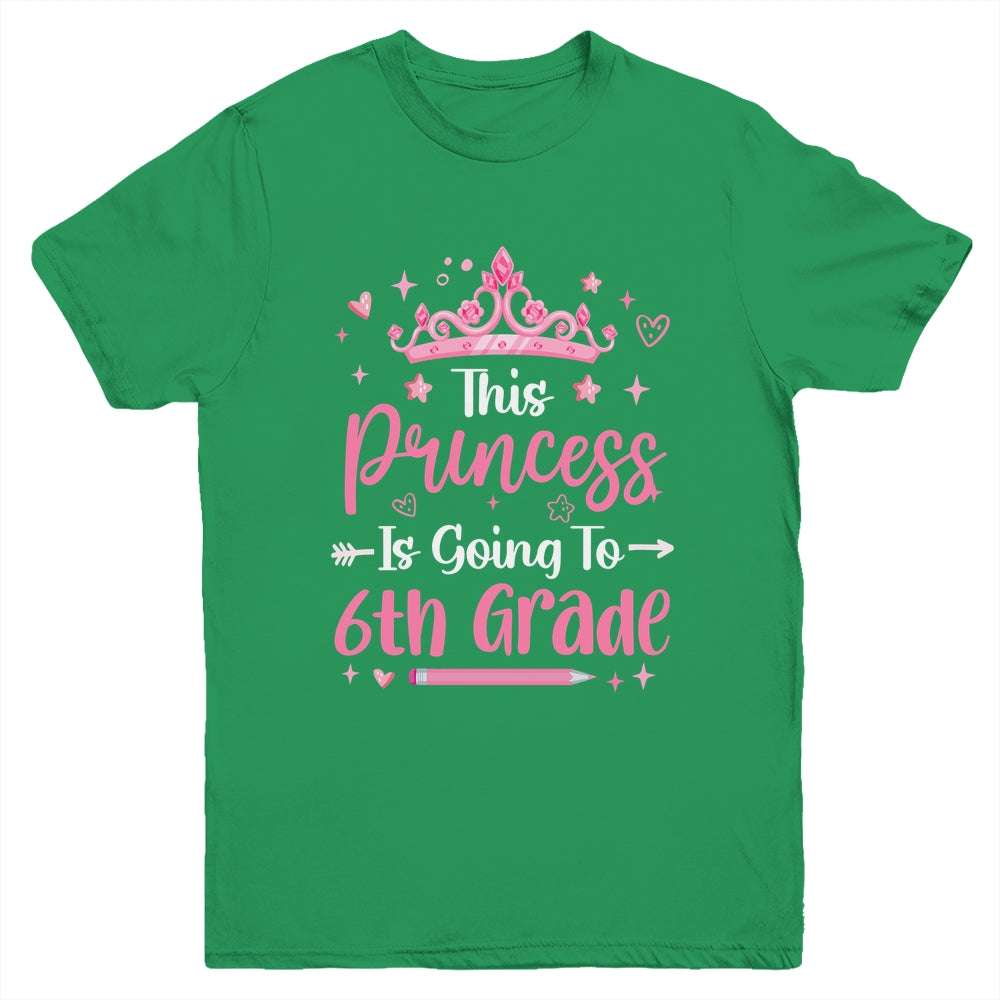 Princess Going To 6th Grade For Girls Kids Back To School Youth Shirt | teecentury