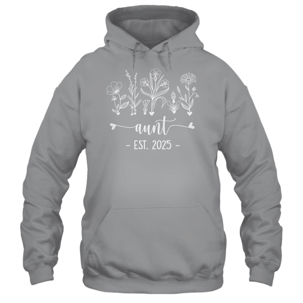 Promoted To Aunt 2025 Pregnancy Announcement Floral Shirt & Tank Top | teecentury