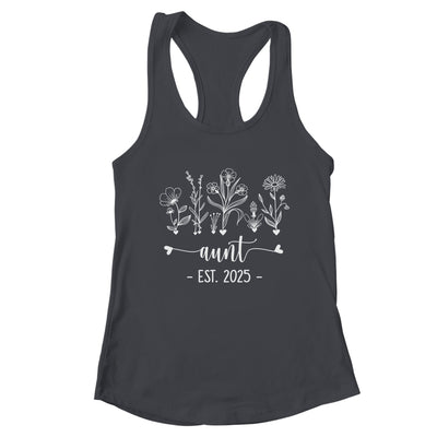 Promoted To Aunt 2025 Pregnancy Announcement Floral Shirt & Tank Top | teecentury