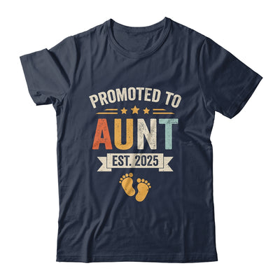Promoted To Aunt 2025 Retro Soon To Be Aunt Est 2025 Shirt & Hoodie | teecentury