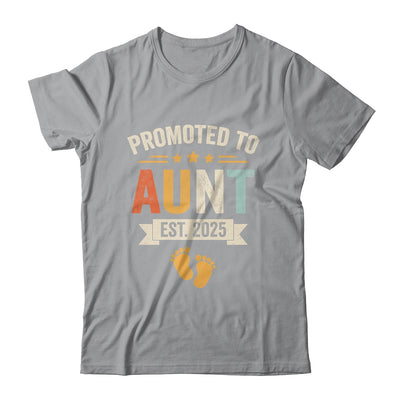 Promoted To Aunt 2025 Retro Soon To Be Aunt Est 2025 Shirt & Hoodie | teecentury