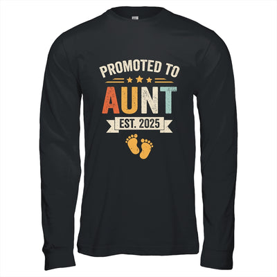 Promoted To Aunt 2025 Retro Soon To Be Aunt Est 2025 Shirt & Hoodie | teecentury