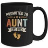 Promoted To Aunt 2025 Retro Soon To Be Aunt Est 2025 Mug | teecentury