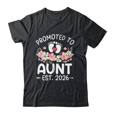 Promoted To Aunt 2026 First Time Floral New Aunt Shirt & Hoodie | teecentury