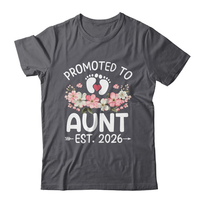 Promoted To Aunt 2026 First Time Floral New Aunt Shirt & Hoodie | teecentury