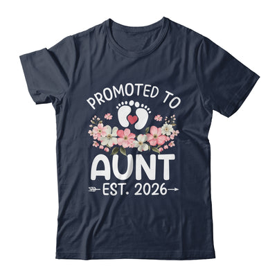 Promoted To Aunt 2026 First Time Floral New Aunt Shirt & Hoodie | teecentury