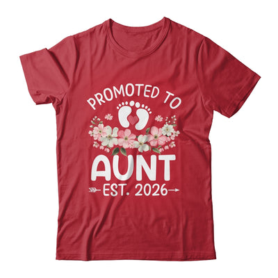 Promoted To Aunt 2026 First Time Floral New Aunt Shirt & Hoodie | teecentury