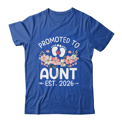 Promoted To Aunt 2026 First Time Floral New Aunt Shirt & Hoodie | teecentury