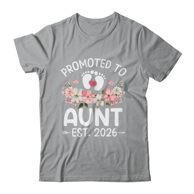 Promoted To Aunt 2026 First Time Floral New Aunt Shirt & Hoodie | teecentury