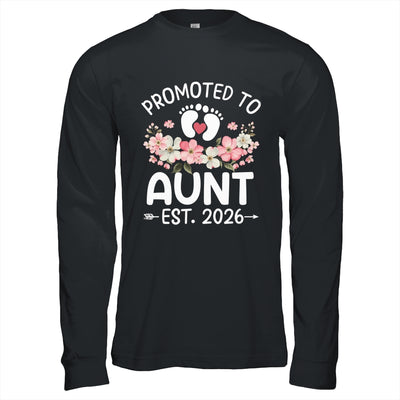 Promoted To Aunt 2026 First Time Floral New Aunt Shirt & Hoodie | teecentury