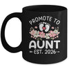Promoted To Aunt 2026 First Time Floral New Aunt Mug | teecentury