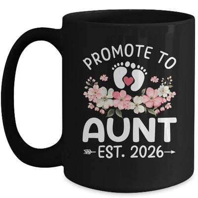 Promoted To Aunt 2026 First Time Floral New Aunt Mug | teecentury