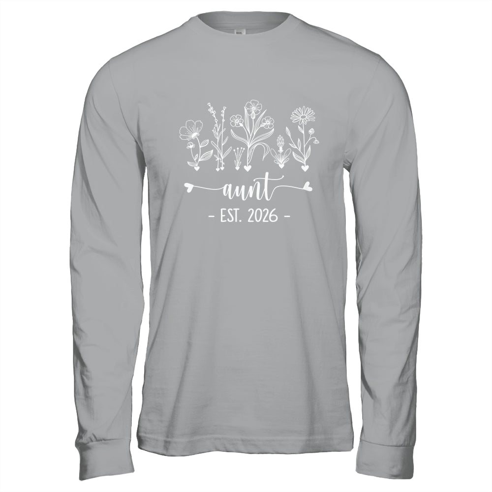 Promoted To Aunt 2026 Pregnancy Announcement Floral Shirt & Hoodie | teecentury