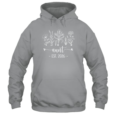 Promoted To Aunt 2026 Pregnancy Announcement Floral Shirt & Hoodie | teecentury
