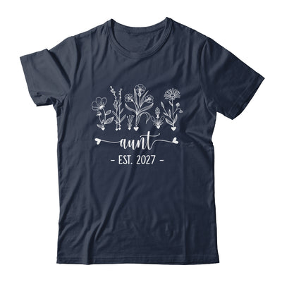 Promoted To Aunt 2027 Pregnancy Announcement Floral Shirt & Tank Top | teecentury