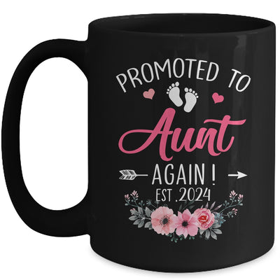 Promoted To Aunt Again Est 2024 Mothers Day Mug | teecentury