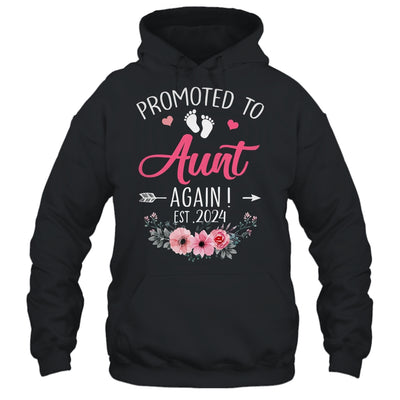 Promoted To Aunt Again Est 2024 Mothers Day Shirt & Tank Top | teecentury