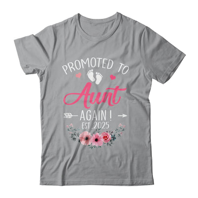 Promoted To Aunt Again Est 2025 Mothers Day Shirt & Tank Top | teecentury