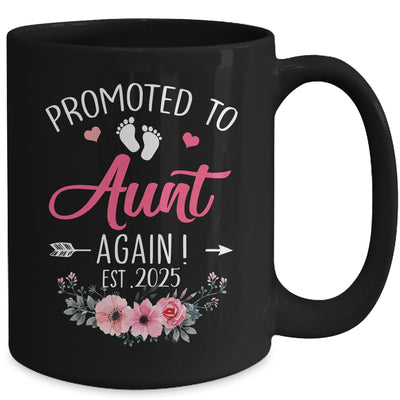 Promoted To Aunt Again Est 2025 Mothers Day Mug | teecentury