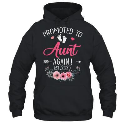 Promoted To Aunt Again Est 2025 Mothers Day Shirt & Tank Top | teecentury