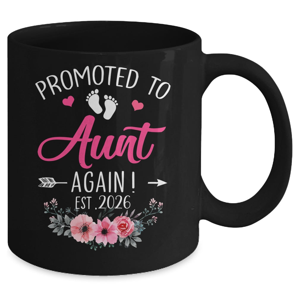 Promoted To Aunt Again Est 2026 Mothers Day Mug | teecentury