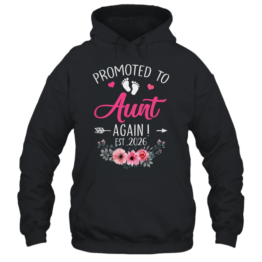 Promoted To Aunt Again Est 2026 Mothers Day Shirt & Tank Top | teecentury