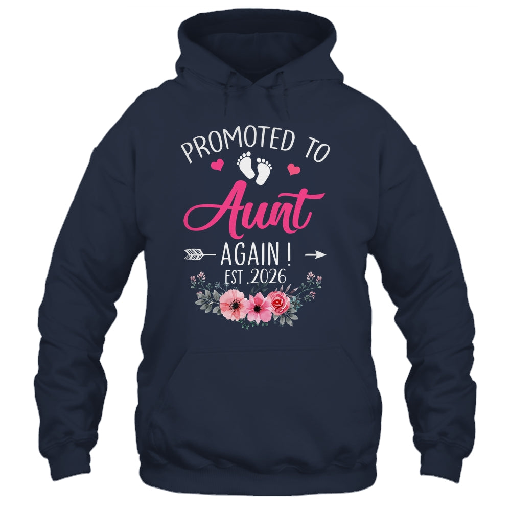 Promoted To Aunt Again Est 2026 Mothers Day Shirt & Tank Top | teecentury