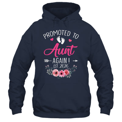 Promoted To Aunt Again Est 2026 Mothers Day Shirt & Tank Top | teecentury