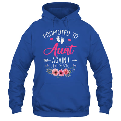 Promoted To Aunt Again Est 2026 Mothers Day Shirt & Tank Top | teecentury