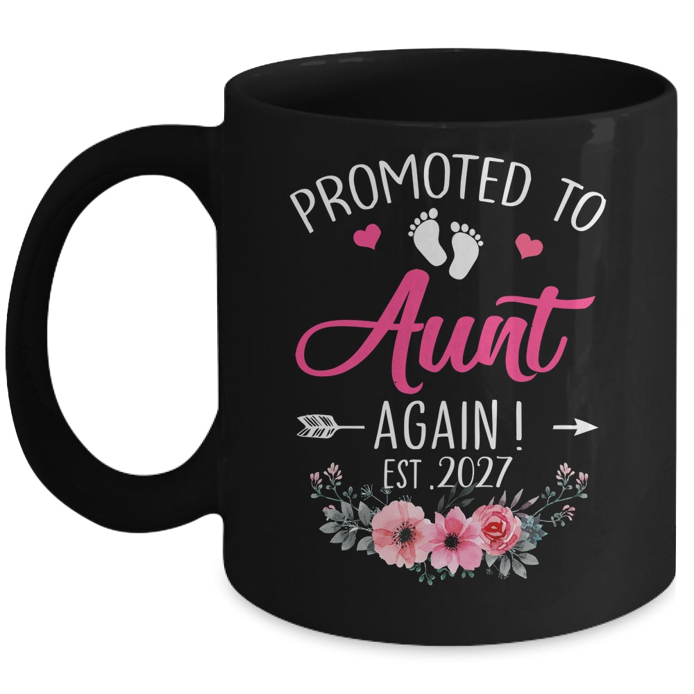 Promoted To Aunt Again Est 2027 Mothers Day Mug | teecentury