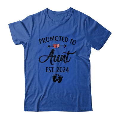 Promoted To Aunt Est 2024 First Time Mothers Day Shirt & Tank Top | teecentury