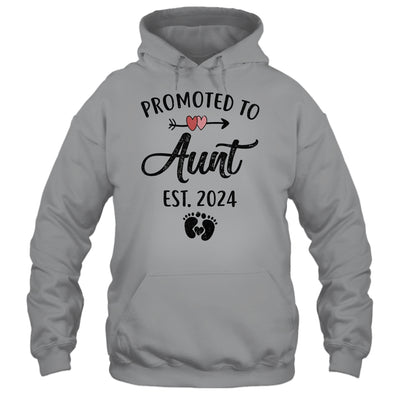 Promoted To Aunt Est 2024 First Time Mothers Day Shirt & Tank Top | teecentury