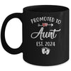 Promoted To Aunt Est 2024 Funny First Time Mothers Day Mug | teecentury