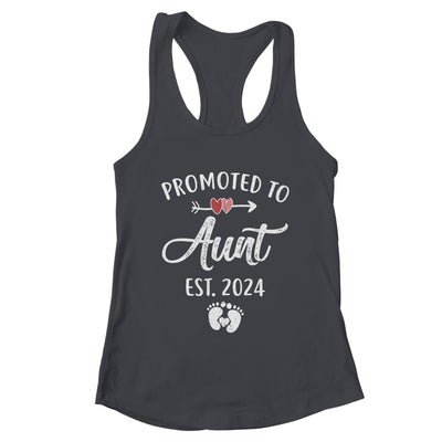 Promoted To Aunt Est 2024 Funny First Time Mothers Day Shirt & Tank Top | teecentury