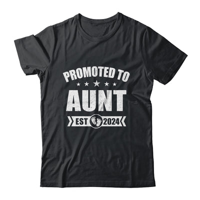 Promoted To Aunt Est 2024 Mothers Day First Time New Aunt Shirt & Tank Top | teecentury