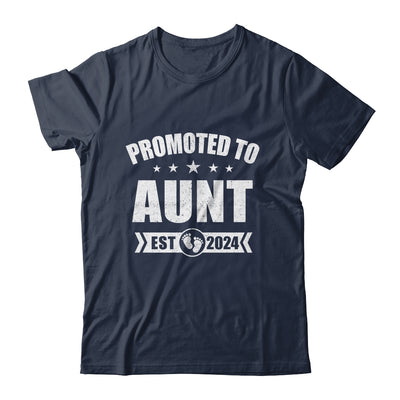 Promoted To Aunt Est 2024 Mothers Day First Time New Aunt Shirt & Tank Top | teecentury